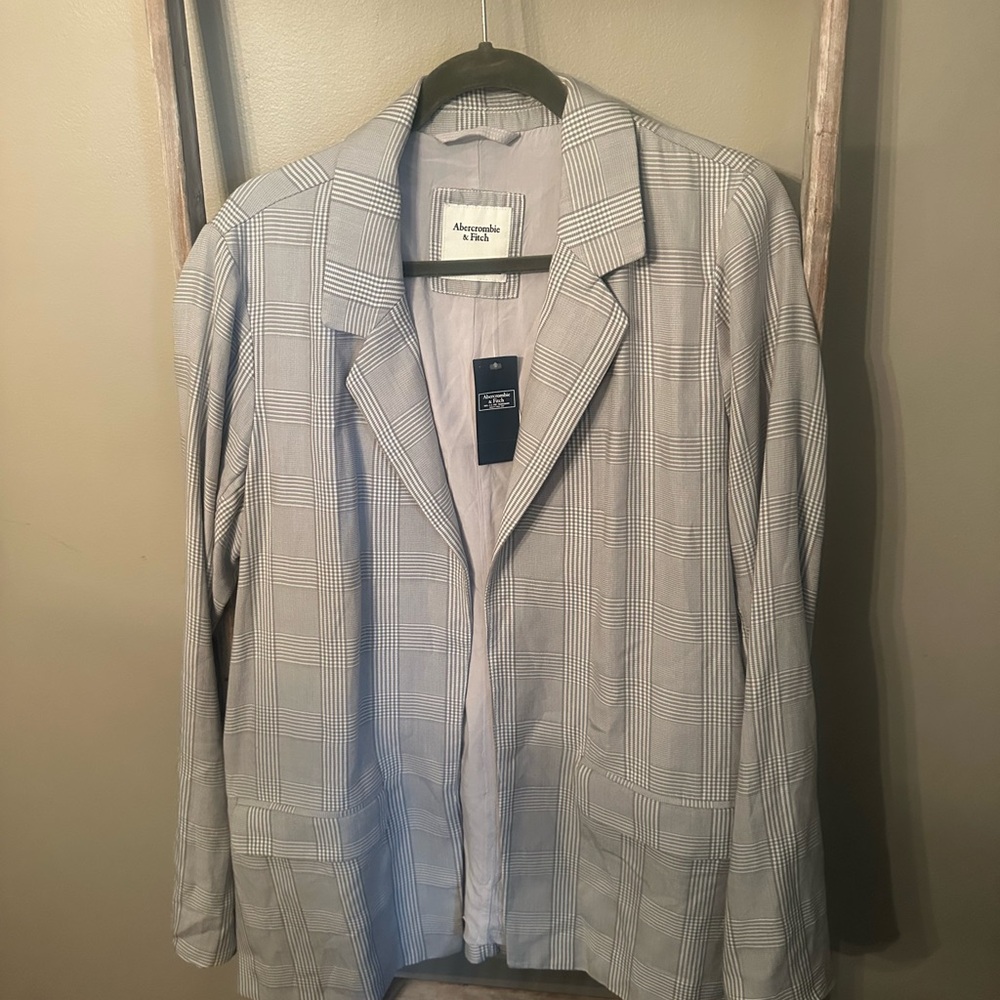 Abercrombie & Fitch Gray Blazer Classic Suit Jacket